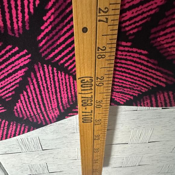 Anne Klein women’s blouse asymmetrical cap sleeve black pink bohemian plus size - Picture 6 of 8